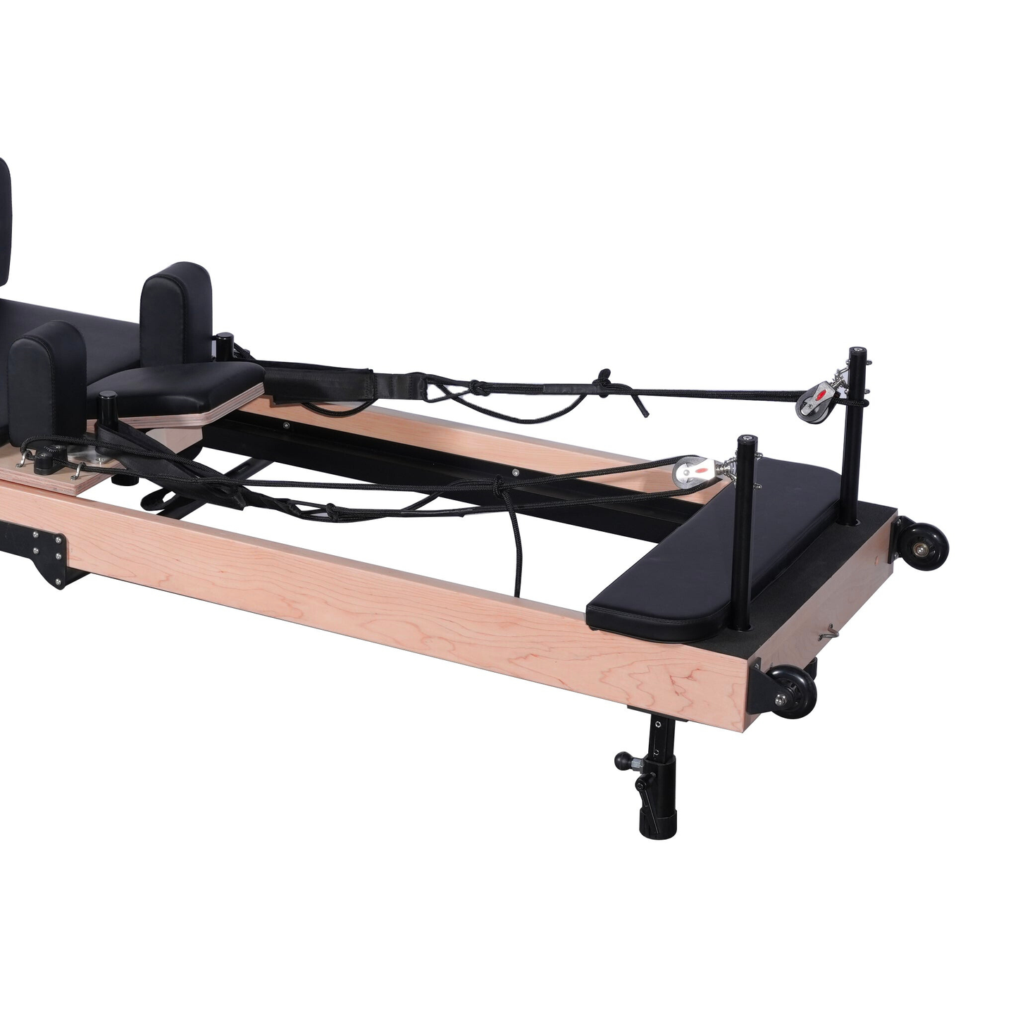 Reformer Pilates Pliable en Érable avec Pieds Réglables en Hauteur - undefined