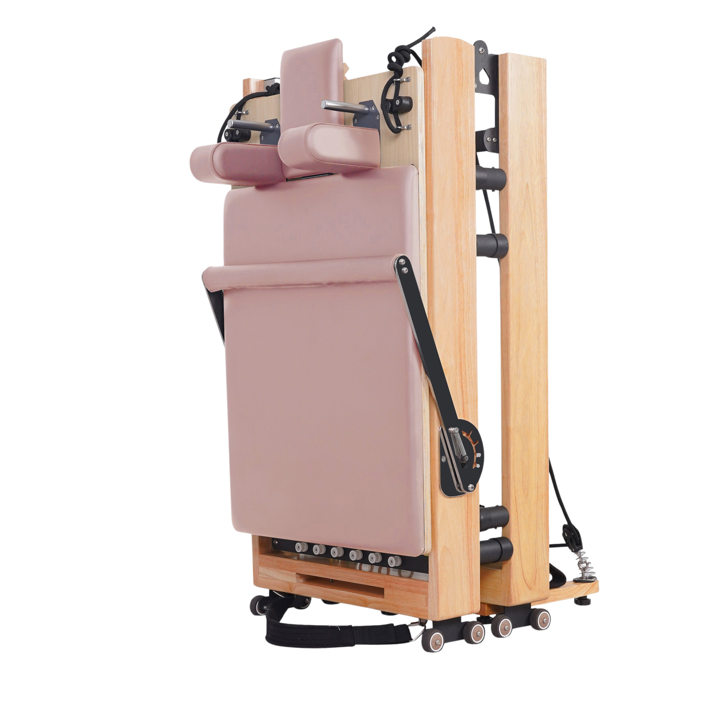 Reformer Pilates Pliable en Chêne – Reformer Pliable de Niveau Studio - Atelier Pilate