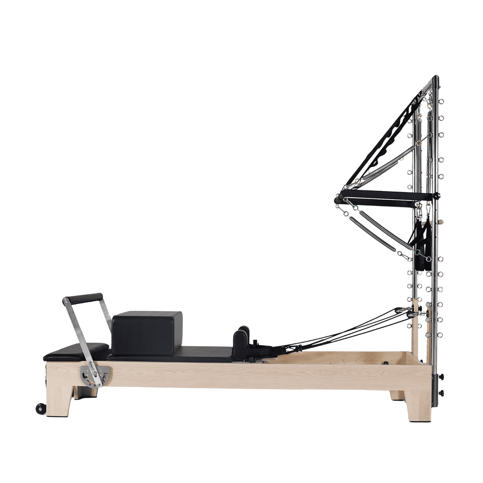 Reformer Pilates en érable avec tour - Atelier Pilate