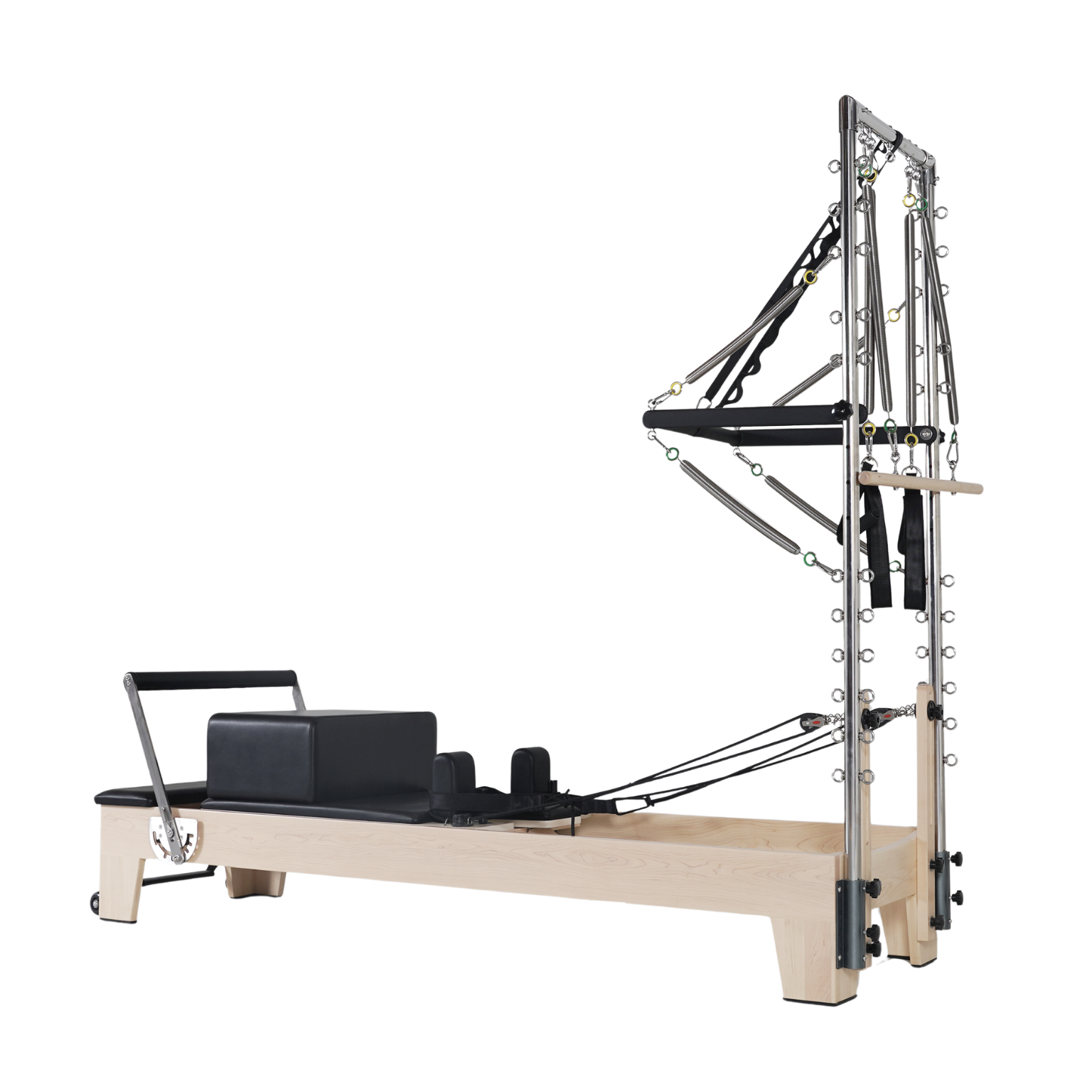 Reformer Pilates en érable avec tour - Atelier Pilate