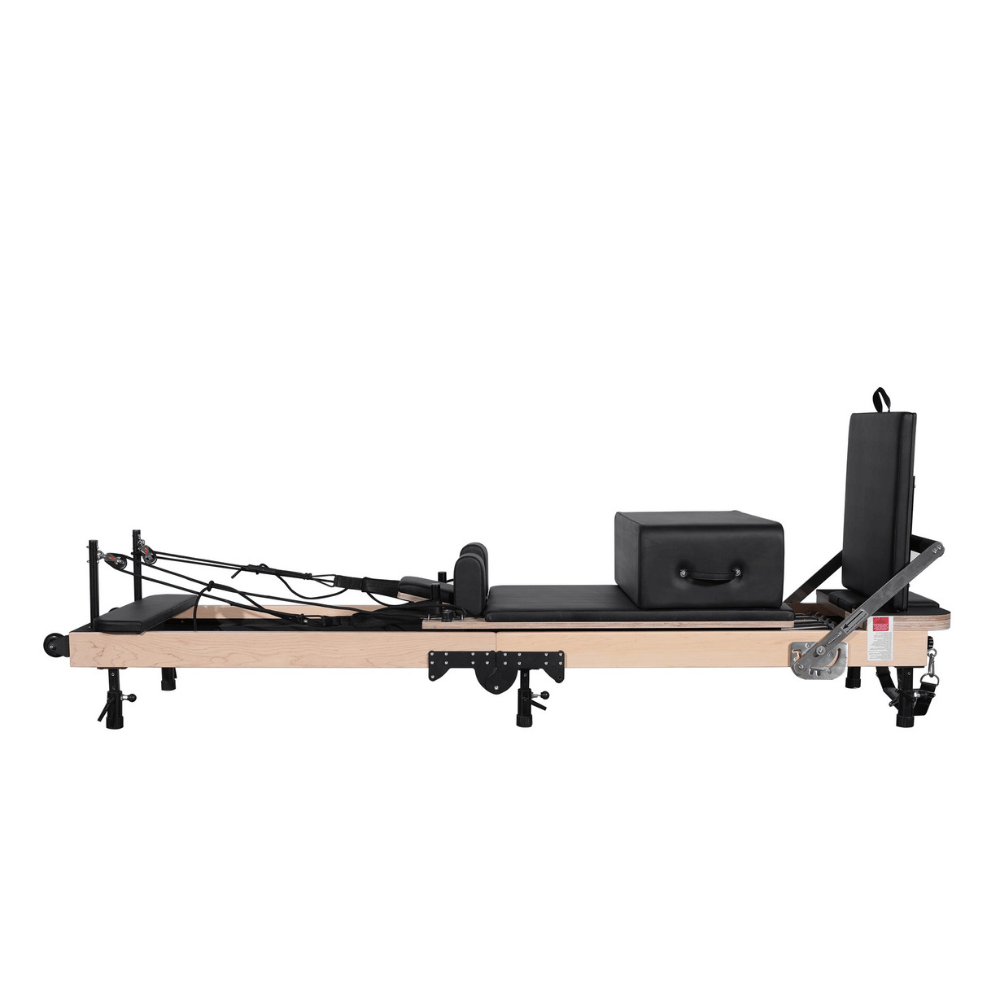 Reformer Pilates Pliable en Érable avec Pieds Réglables en Hauteur - undefined