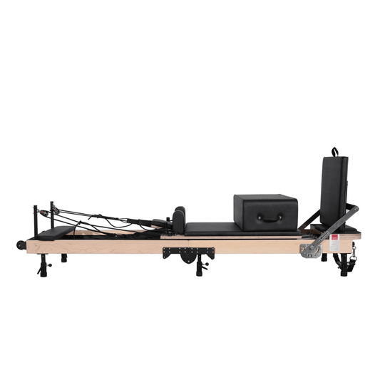 Reformer Pilates Pliable en Érable avec Pieds Réglables en Hauteur - undefined