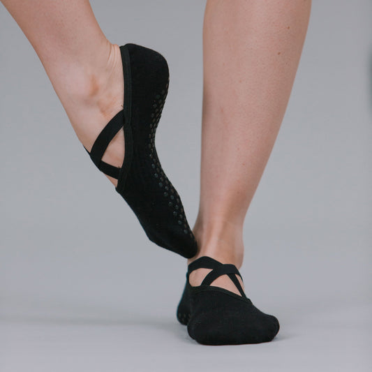 Chaussettes Pilates Antidérapantes Noires - Atelier Pilate