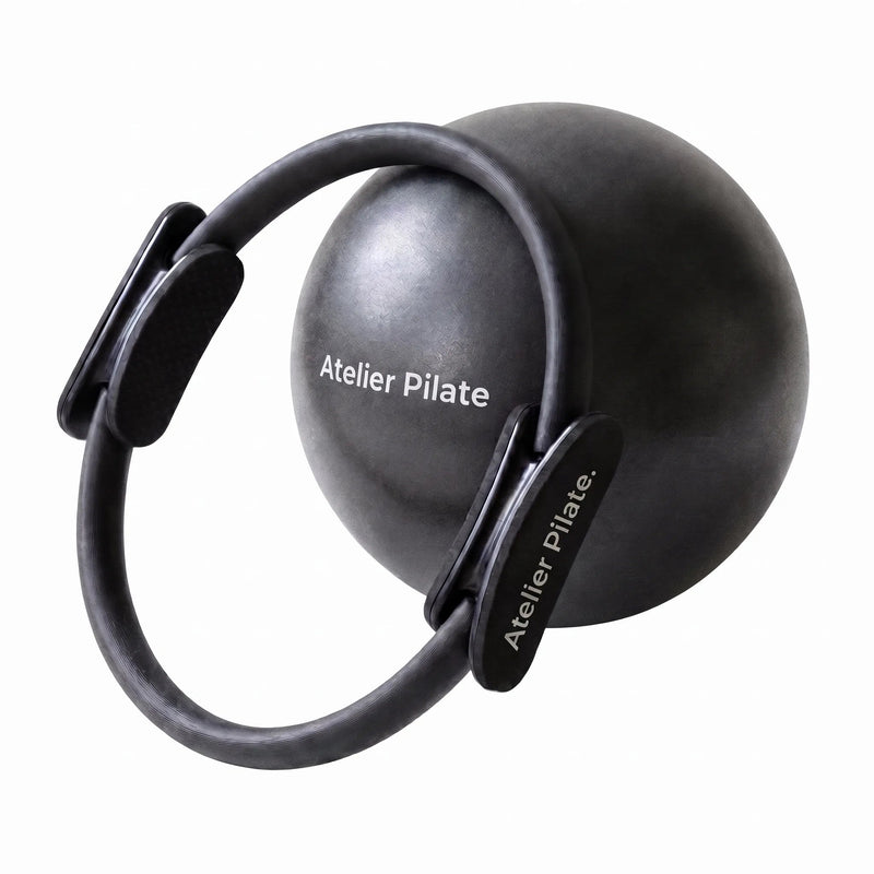 Pack Balle & Anneau Pilates Noirs - Duo Renforcement - Atelier Pilate