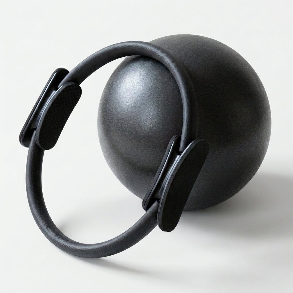 Pack Balle & Anneau Pilates Noirs — Duo Renforcement - Atelier Pilate