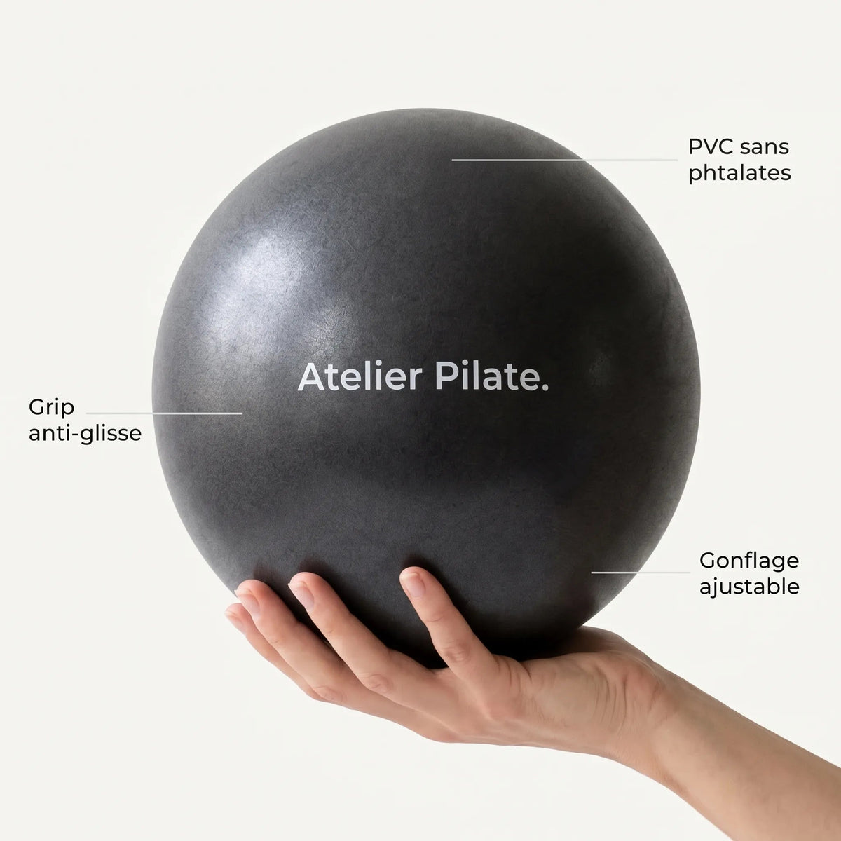 Pack Balle & Anneau Pilates Noirs - Duo Renforcement - Atelier Pilate
