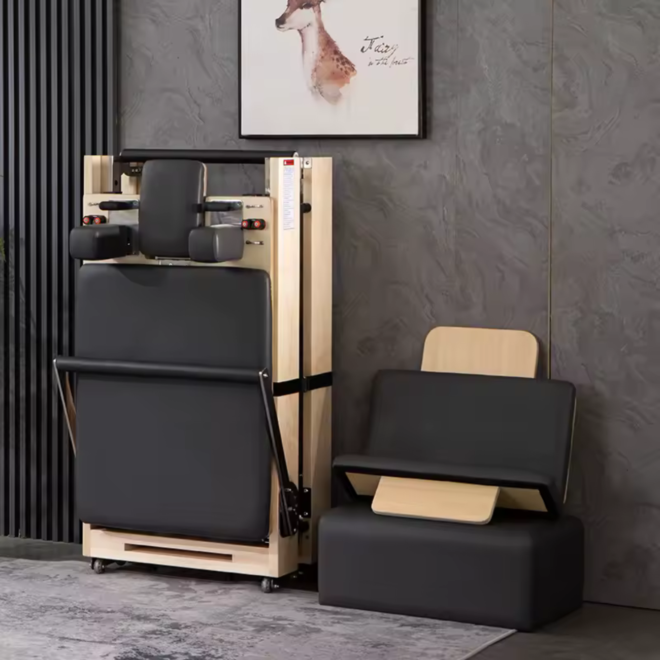 Reformer Pilates Pliable Multifonction - Hauteur réglable | Atelier Pilate