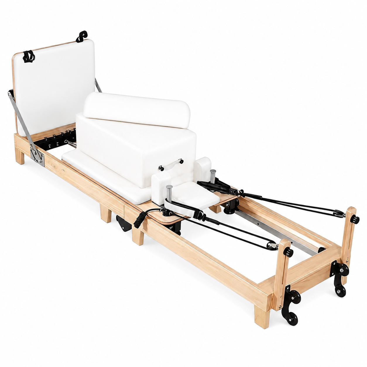 Reformer Pilates Pliable Bois Massif Cuir Végétal Premium | Atelier Pilate