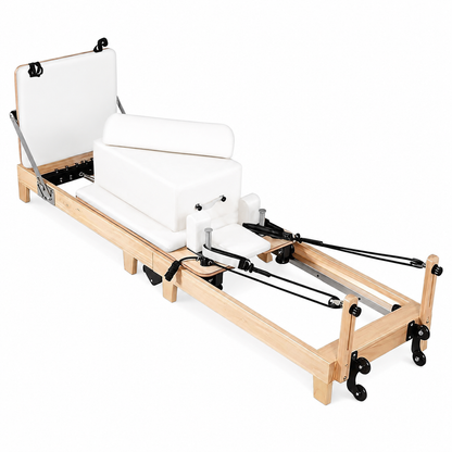 Reformer Pilates Pliable Bois Massif Cuir Végétal Premium | Atelier Pilate